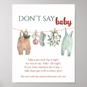 Poster Un petit Noël joyeux Vêtements NE PAS DIRE Bébé