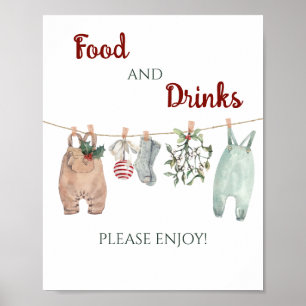 Poster Un petit Noël joyeux Vêtements Nourriture et Boiss