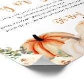 Poster Un petit panneau de Baby shower Citrouille (Coin)