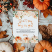 Poster Un petit panneau de Baby shower Citrouille