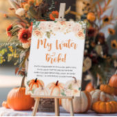 Poster Un petit panneau de Baby shower Citrouille