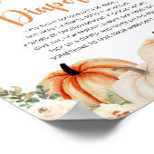 Poster Un petit panneau de Baby shower Citrouille (Coin)