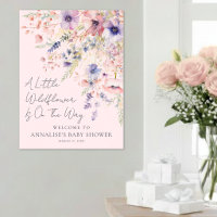 Un petit panneau de fête prénatale Fleur des champ