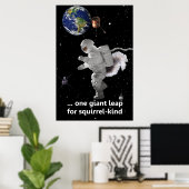 Poster Un petit pas pour le genre écureuil (Bureau à domicile)