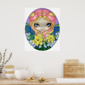 Poster Un petit peu de printemps ART IMPRIMER fée fleur f (Cuisine)