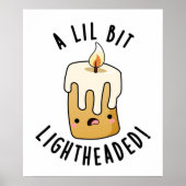 Poster Un Petit Peu Lumière Tête Funny Chandelles Puns (Devant)