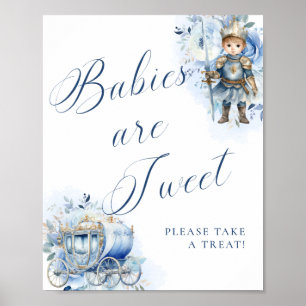 Poster Un Petit Prince Sucreries Bleu Royal