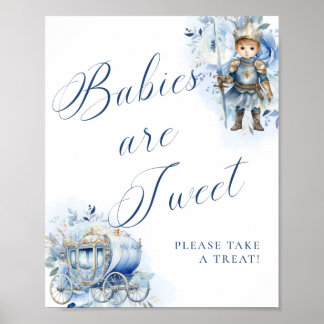 Poster Un Petit Prince Sucreries Bleu Royal