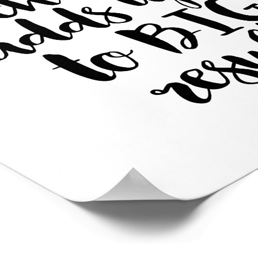 Poster Un petit progrès chaque jour, une motivation noire (Coin)