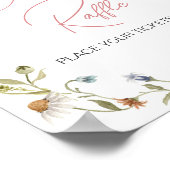 Poster Un Petit Raffin De Baby shower Fleur sauvage (Coin)