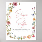 Poster Un Petit Raffin De Baby shower Fleur sauvage (Devant)