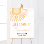 Poster Un petit rayon de soleil Baby shower accueil<br><div class="desc">Faites de votre événement un événement spécial avec ce Baby shower Boho Sun avec notre jolie Affiche de bienvenue imprimable avec l'adorable thème du Baby shower Sunshine. Téléchargez,  personnalisez et créez des souvenirs durables avec cette touche parfaite pour votre fête joyeuse ! BS753</div>
