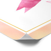 Poster Un petit rayon de soleil Baby shower fille (Coin)