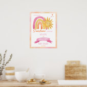 Poster Un petit rayon de soleil Baby shower fille (Cuisine)