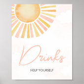 Poster Un petit rayon de soleil Boissons Baby showers (Devant)