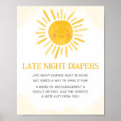 Poster Un petit rayon de soleil Panneau pour changes de n (Devant)