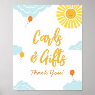 Poster Un petit rayon soleil Baby shower cartes et cadeau