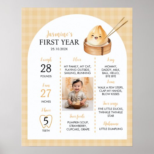 Poster Un petit symbole marquant de fête d'anniversaire (Devant)