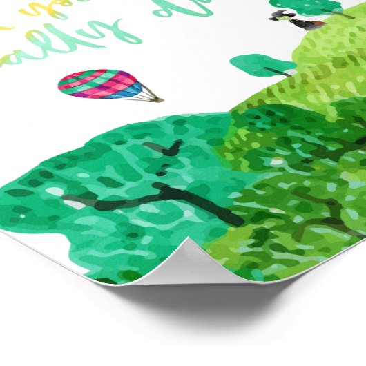 Poster Un Peu Au-Dessus De L'Affiche D'Art Rainbow Wall (Coin)