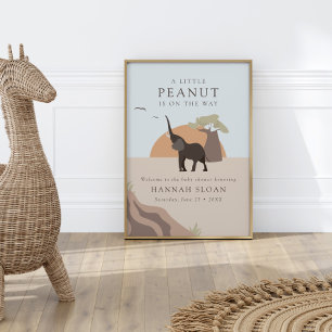 Poster Un Peu D'Arachide Baby shower du désert de Boho