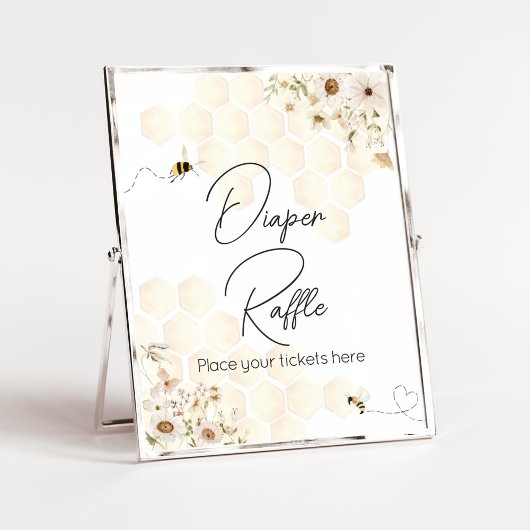 Poster Un peu de Baby shower d'abeilles de miel