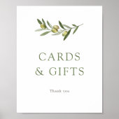 Poster Un peu de Baby shower d'olive Cartes et Cadeaux (Devant)