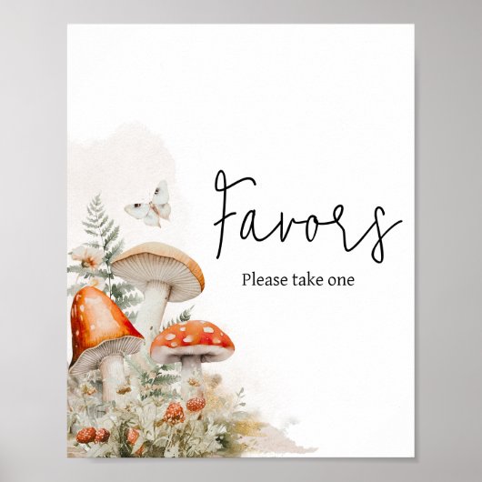 Poster Un Peu De Champignons Enchantés Champignons Favori (Devant)