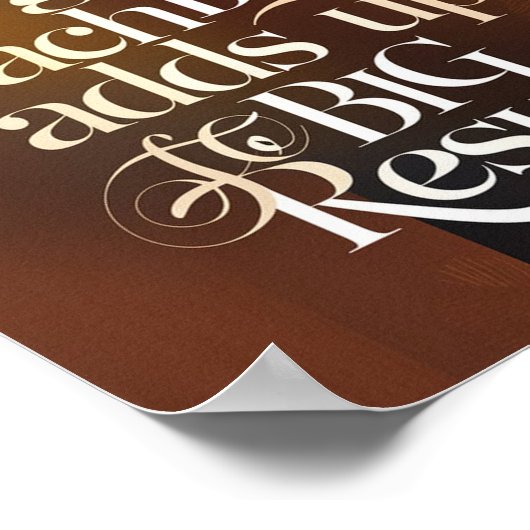 Poster Un Peu De Progrès Chaque Jour Ajoute À De Gros Rés (Coin)