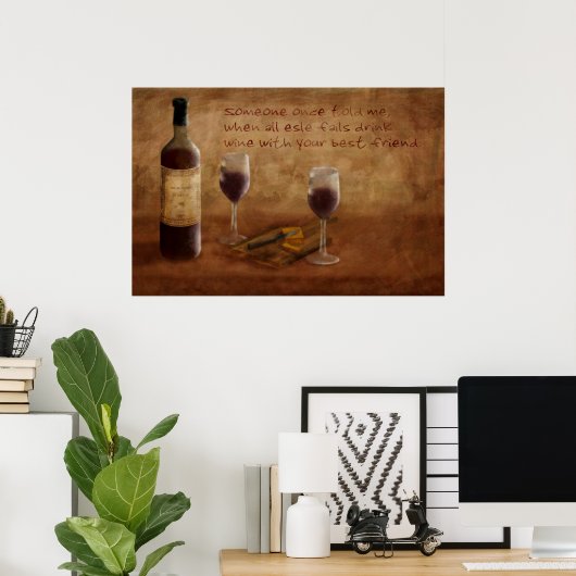 Poster Un Peu De Vin (Bureau à domicile)