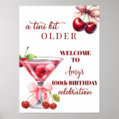 Poster Un peu plus âgé Cherry Martini 100e anniversaire (Devant)