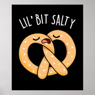 Poster Un peu Salé Cool Salé Pretzel Pun Dark BG