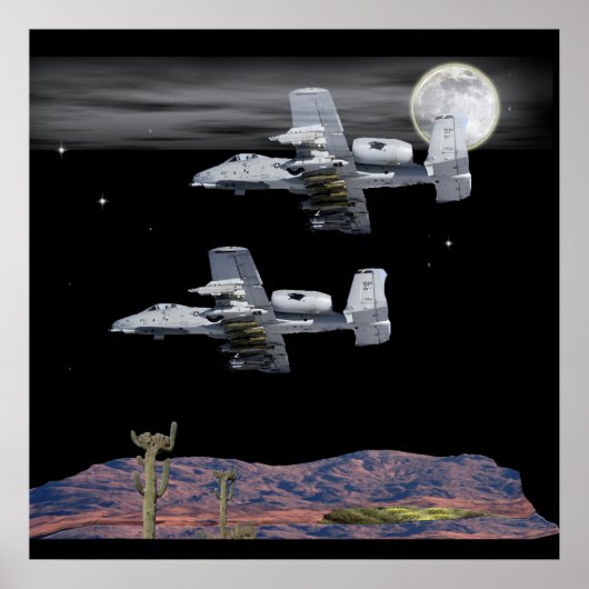 Poster Un phacochère militaire A-10 (Devant)