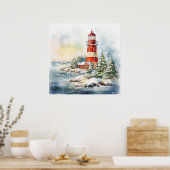 Poster Un phare en hiver (Cuisine)