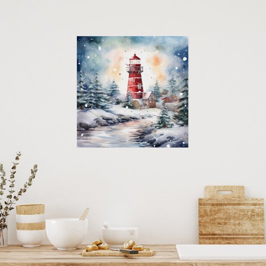 Poster Un phare en hiver (Cuisine)