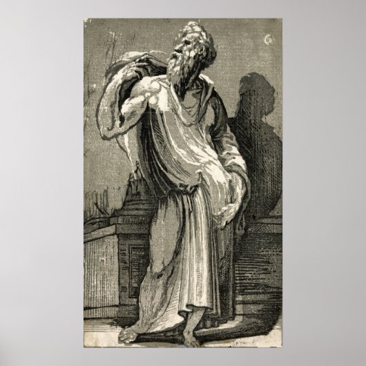 Poster Un philosophe - Domenico Beccaumi - c1530 (Devant)