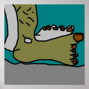 Poster Un pied décoloré par le soleil