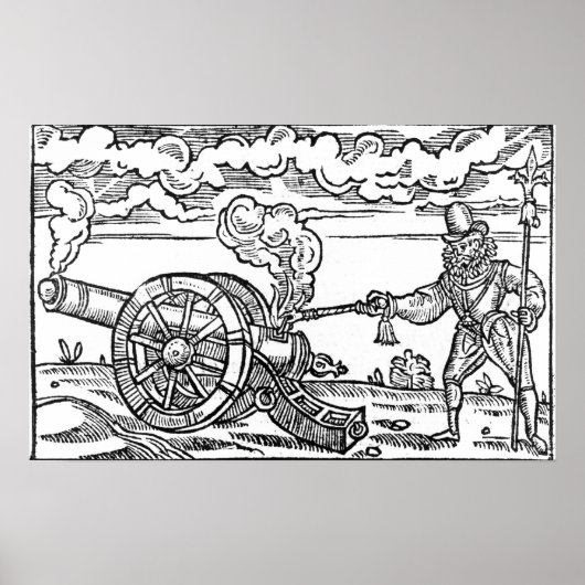 Poster Un Pikeman éclaire un canon (Devant)
