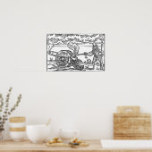 Poster Un Pikeman éclaire un canon (Cuisine)