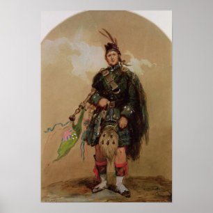 Poster Un piper des 79e Highlanders à Chobham
