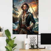 Poster Un pirate d'un navire (Bureau à domicile)