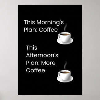 Poster Un plan de café amusant