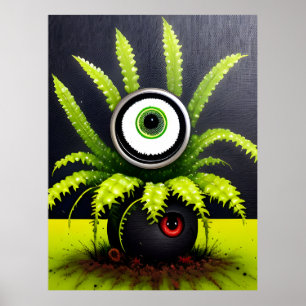 Poster Un Plante Eyeball Déplaisant