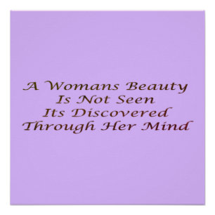 Poster Un poème de message de beauté pour les femmes avec