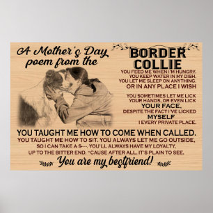 Poster Un poème du jour de la mère du collier frontalier