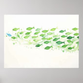Poster Un poisson bleu vert (Devant)