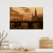 Poster Un pont à Amsterdam (Cuisine)