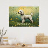 Poster Un Poodle Adorable Dans L'Ombre Pensant De Vous (Cuisine)