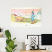 Poster Un porc (Bureau à domicile)