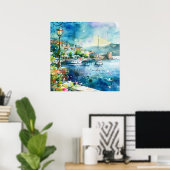Poster Un port maritime (Bureau à domicile)