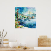 Poster Un port maritime (Cuisine)